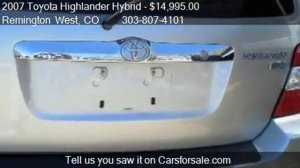 2007 Toyota Highlander Hybrid Limited for sale in Boulder, C