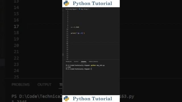 Round Float With F-String | Python Tutorial