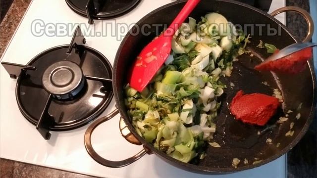 Рис с портулаком и луком-пореем.Вегетарианские рецепты