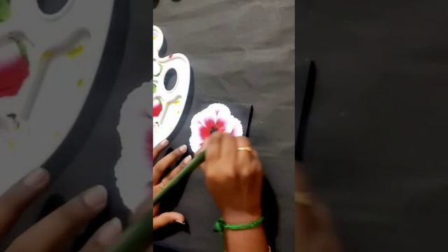 one stroke flower painting #short