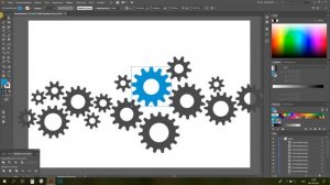 Рисование шестеренок в Adobe illustrator, gears cogwheel in AI CC