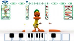 A duck playing piano!! - playing piano, drums and more!! | Fun video for kids | Talking pato !