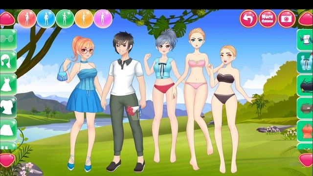Аниме школьные друзья - макияж и одевалки - Anime Friends