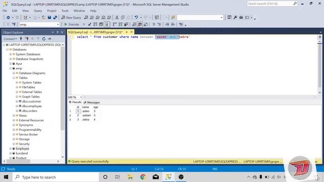 SQL Tutorial 13 | Between,Union and Union All | Tamil