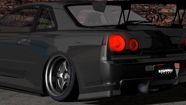 MOD NISSAN SKYLINE R34 SUNLINE CUSTOM STANCE - GTA SA