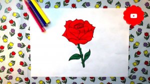 Как нарисовать РОЗУ✏️ | How to draw a rose | #цветочкам