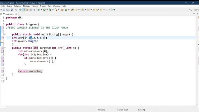 Array Largest Sum In Java English by DGK#java #arrays#placements #english