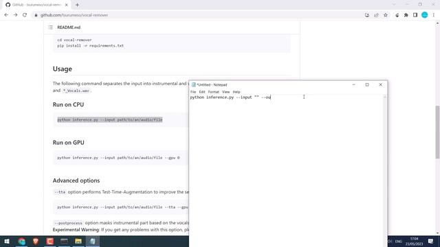 vocal remover | Using python
