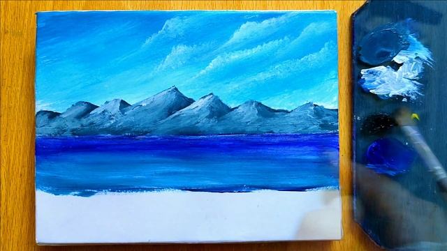 Acrylic Landscape Painting / Spring Painting / Acrylic Painting For Beginners / #acrylicpainting