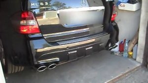ML 63 AMG W164 wydech, cold start, exhaust sound