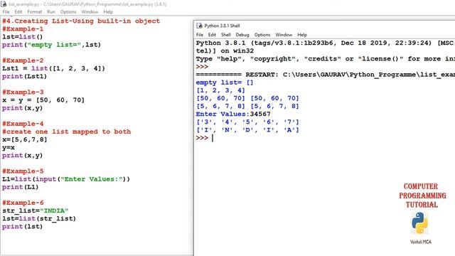 Python Class XI Chapter 5 Lists(Part 1)