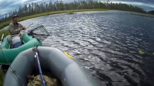 Карелия. Рыбалка на спиннинг и самоловки на таёжном озере.