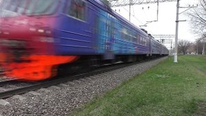 Электропоезд ЭД4М-401 (ТЧ-7) скоростной пригородный поезд "РЭКС-экспресс" №7122 Москва - Раменское.