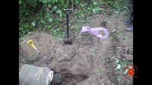 Братское захоронение д  Горушки  Подъем останков бойцов