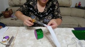 Барабан из бобины от скотча. Мастер класс.