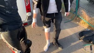 Мото экипировка после падения motorcycle equipment after a fall