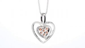 0.5 cts Round Cut Garnet Sterling Silver Heart Pendant SP3240 by Peora Jewelry