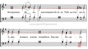 ПРЕБЛАГОСЛОВЕННА ЕСИ, глас.2 по обиходу ППК -  Альтовая партия