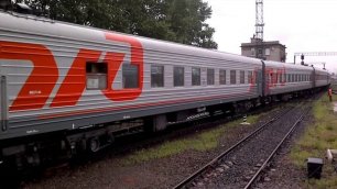 Прибытие поезда на Витебский вокзал, прицепной вагон из Праги