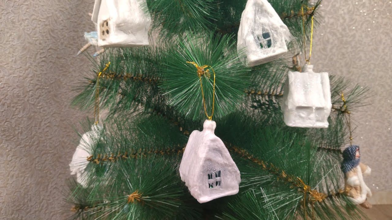 Делаем ёлочную игрушку домик смотреть онлайн