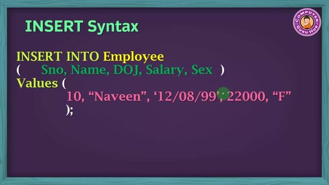 DBMS 09 | Database Management | Part 9 | DML Commands in SQL| Insert | Delete | Update | SQL | Hind