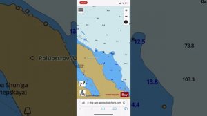 Карта глубины: Губа Шуньга Онега