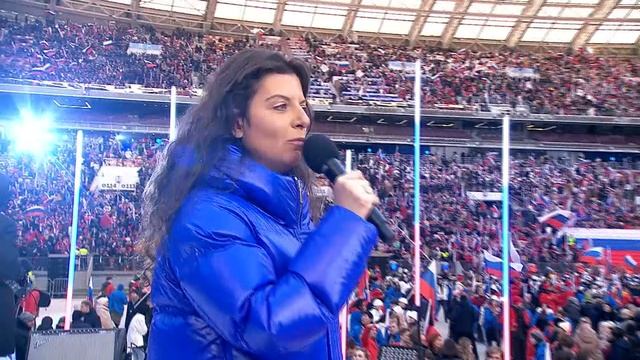Выступление Маргариты Симоньян на концерте-митинге в честь воссоединения Крыма с Россией