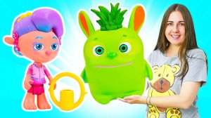Детское видео про игрушки - Монсики обустраивают дом! Распаковываем игровой набор для детей!