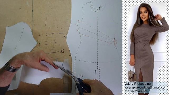 моделируем платье Modelado De Vestido  #курсыкройкиишитья #diseñodemodas #валерийпрокудиншитьё