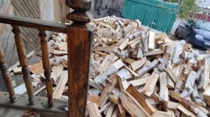 Подарили дрова. Подготовил пол для линолеума. 30.09.22
