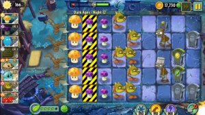PvZ 2 – Dark Ages Night 12 (Survive and keep Puff-shrooms alive) + Arthur's Challenge unlocked!