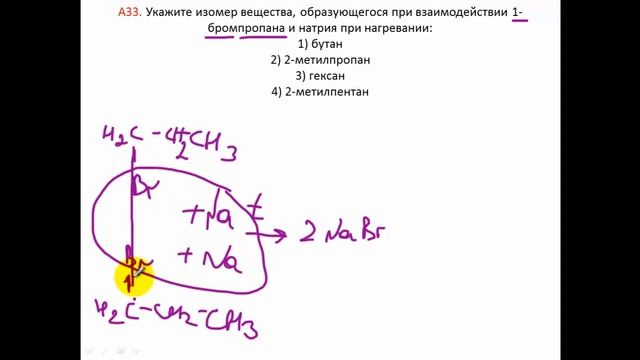 Тесты по химии. Реакция Вюрца. А33 ЦТ 2006 смотреть онлайн
