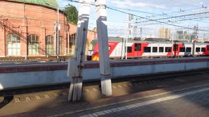 Электропоезда «Ласточка» и ЭТ2М-112 Москва – Крюково на Ленинградском вокзале