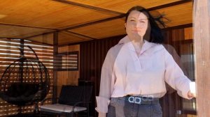 Каркасная баня с большой террасой. Видео отзыв