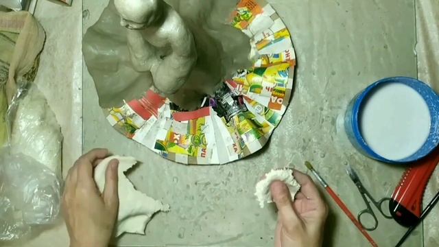 ПАСХАЛЬНЫЙ АНГЕЛ своими руками из бумажной глины/ANGEL from paper clay
