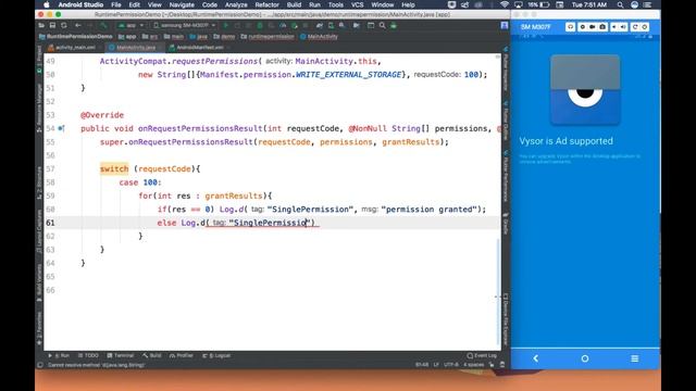 how to request a Runtime permission in android tutorial - 2020 смотреть онлайн
