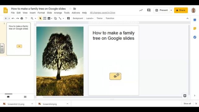 making a FAMILY TREE on Google Slides