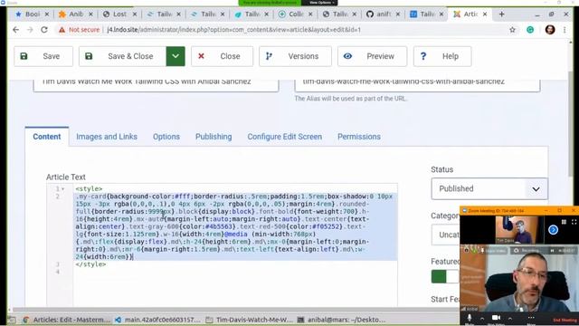Introduction to TailWind CSS in Joomla - ? Watch Me Work 070 смотреть онлайн