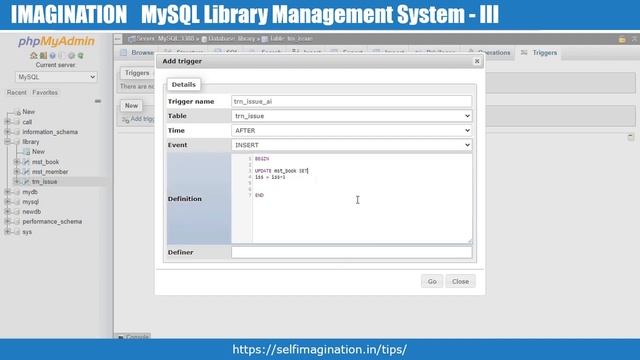 After Triggers for Library Management System in MySQL (Part 3/7) #84