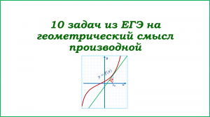 Задачи на геометрический смысл производной ( 8 задача из ЕГЭ)