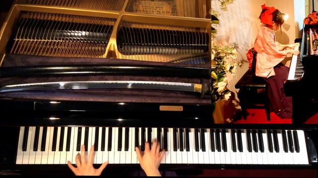 サクラ大戦OP 檄!帝国華撃団 -御旗のもとにmix- ピアノ(歌詞付き) Sakura Wars Gekitei PIANO COVER
