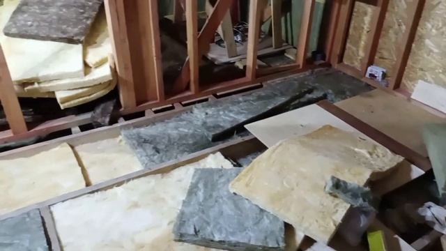 Баня ч. 24/2 Утепление полов и стен изнутри (октябрь 2019) смотреть онлайн