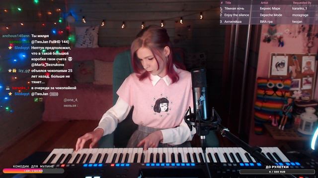 16.02.2022 - музыкальный стрим на твиче. Пою вживую под пианино. Кавера и авторские песни смотреть онлайн