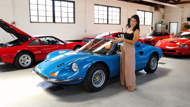 One of the rarest ferrari Dinos - 1974 Ferrari Dino 246 GTS factory Chairs and flares смотреть онлайн