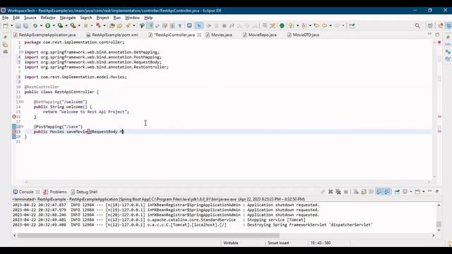 Getting Started With REST API with Spring boot Live Coding Example . смотреть онлайн