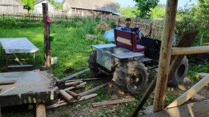 Чебуратор тащит плиту 1,5х3м