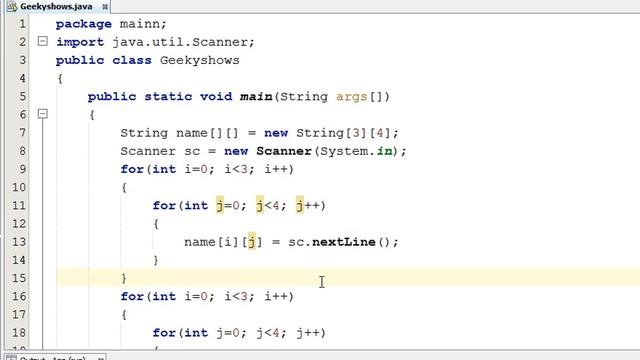250. Getting String 2D Array input from user in Java Programming (Hindi) смотреть онлайн
