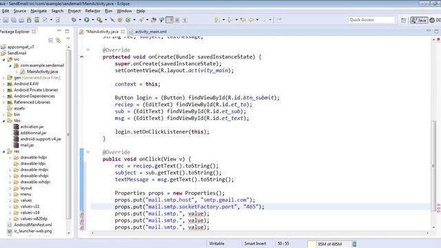 How to send email using Java Mail API in Android смотреть онлайн