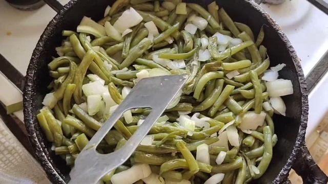 Жаренная стручковая фасоль, рекомендую!