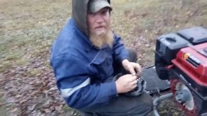 Закончили кладку стен нашего сарая для коров. Начали ставить навес на две машины.